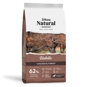 Dibaq Moments Naturels Alimentation Diététique Pour Chiens Adultes/seniors Au Poulet Et à La Dinde 15kg Multicolor One Size