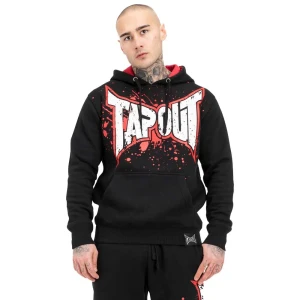 Tapout Sweat à Capuche Splashing Black / Red / Ecru XL