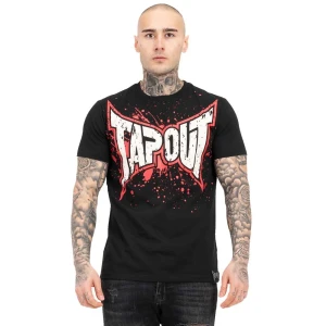 Tapout T-shirt à Manches Courtes Splashing Black / Red / Ecru 3XL