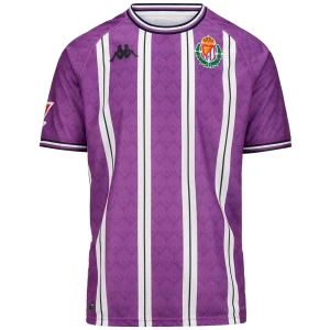 Kappa T-shirt à Manches Courtes Domicile Real Valladolid Cf Kombat 24/25 Violet / White / Grey / Sponsor XL Homme