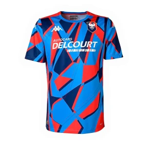 Kappa T-shirt à Manches Courtes Entraînement Sm Caen 24/25 Aboupre Pro 8 Blue Lt / Red / Blue Dk M Homme