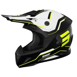 Shot Race Gear Visera Pulse Lines Black / Neon Yellow Glossy One Size