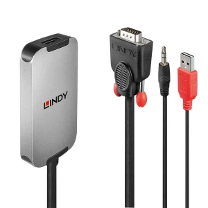 Lindy Adaptateur Displayport Vers Vga 1.2 Black One Size unisex