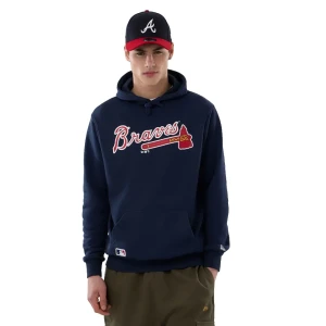 New Era Sweat à Capuche Mlb Regular Atlanta Braves Dark Blue S Homme