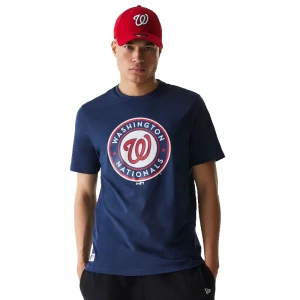New Era T-shirt à Manches Courtes Mlb Regular Washington Nationals Dark Blue XS Homme,Femme