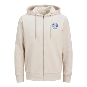 Jack & Jones Sweat-shirt à Zip One Color Summer Moonbeam 2XL Homme