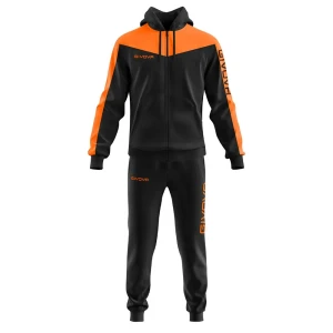 Givova Survêtement Roma Black / Orange 4XL Homme,Femme