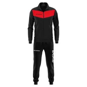 Givova Survêtement Visa Black / Red 11-12 Années Garçon