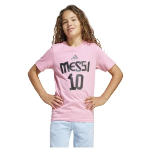 Adidas T-shirt à Manches Courtes Messi Name&number Graphic Easy Pink 9-10 Années Garçon,Fille