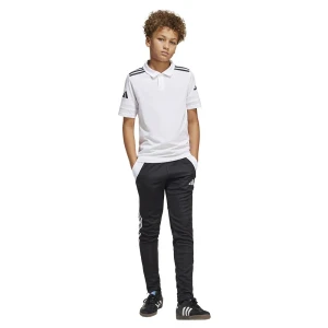Adidas Polo à Manches Courtes Squadra 25 Cotton White / Black 5-6 Années Garçon,Fille