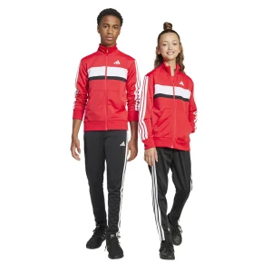 Adidas Survêtement Seasonal Essentials Tiberio 3 Stripes Tricot Pure Ruby / White 11-12 Années Garçon,Fille
