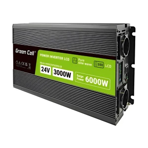 Green Cell Convertisseur De Puissance Invgc24p3000lcd Black One Size unisex