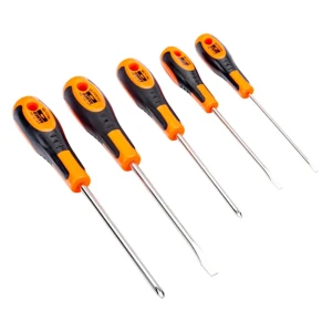Bahco Jeu De Tournevis Slotted-phillips With Rubber Handle 5 Unités Multicolor One Size