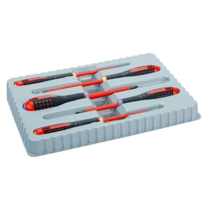 Bahco Juego De Destornilladores Insulated Ergoâ„¢ Pozidriv And Slotted With Tri-component Handle 5 Piece Multicolor One Size