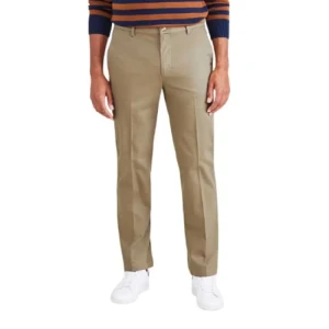 Dockers Pantalon Signature Stain Defender Straight New British Khaki 33 Homme