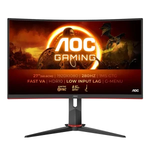 AOC Écran Incurvé Gaming G2 C27g2z3/bk 27´´ Full Hd Va Led 280hz Black One Size unisex