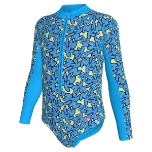 Nike Swim Rash Guard Manches Longues Bubble University Blue 2 5-6 Années Fille