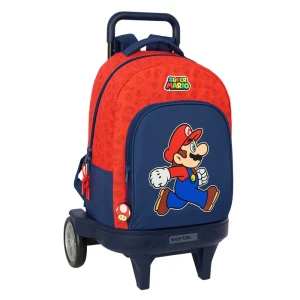 Safta Sac à Dos à Roulettes Compact Evolutive Super Mario Trick Multicolor One Size unisex