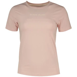 Guess Jeans T-shirt à Manches Courtes Gj Cn Slim Logo Print Royal Blush S Femme
