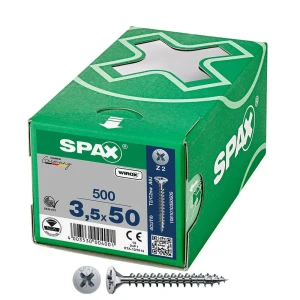 Spax Tornillo De Cabeza Plana Universal Wirox 3.5x50 Mm 500 Unidades Grey One Size