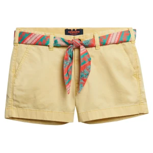 Superdry Shorts Chino Classic French Vanilla Yellow XS Femme