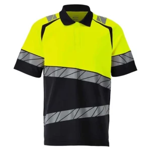 Mascot Polo De Manga Corta Accelerate Safe Dark Navy / Hi-Vis Yellow M