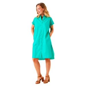 Garcia Robe Midi à Manches Courtes F50082 Vivid Green XS Femme