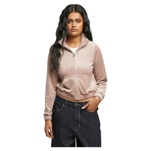 Urban Classics Veste De Survêtement Short Velvet Dusk Rose 4XL Femme