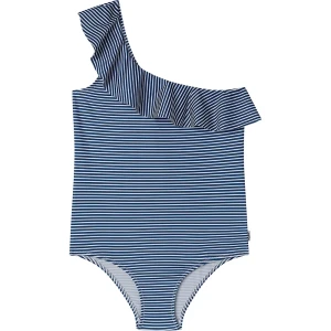 Pepe Jeans Maillot De Bain Stripes Asy Regal Blue 12 Années Fille
