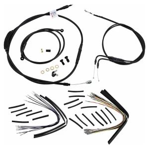 Burly Brand Kit De Línea De Freno Harley Davidson 00-06 Fxst16´´ Black One Size