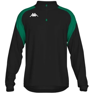 Kappa Sweat à Demi-zip Lovato Black / Green 14 Années Garçon,Fille,