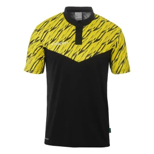 Uhlsport Polo à Manches Courtes Progressive 28 Black / Lime Yellow XL Homme