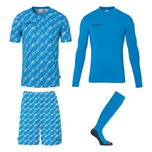 Uhlsport Ensemble à Manches Courtes Progressive Bundle Cyan / White 3XL Homme