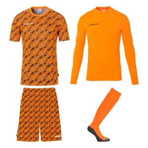 Uhlsport Ensemble à Manches Longues Progressive Bundle Fluor Orange / Black 12-13 Années Fille
