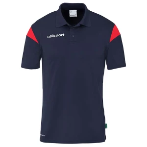 Uhlsport Polo à Manches Courtes Squad 27 Navy Blue / Red 10-11 Années Garçon,Fille