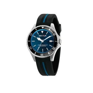 Sector Montre 230 43 Mm 3h Blue Silicon Black One Size Homme