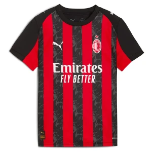 T-shirt Manches Courtes Junior Domicile Ac Milan Replica 25/26 For All Time Red / Puma Black 9-10 Années Garçon,Fille