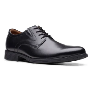 Clarks Shoes Chaussures Whiddon Plain Black Leather EU 40 Homme