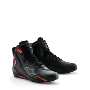 Alpinestars Zapatillas De Moto Faster-4 Drystar® Black / Rio Red / Red Fluo EU 42
