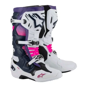Alpinestars Botas Off-road Tech 10 White / Violet / Navy Blue / Pink Fluor EU 40 1/2