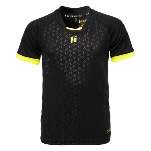 Huari T-shirt à Manches Courtes Rosario Black Bean / Safety Yellow 164 cm Garçon,Fille