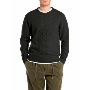 Replay Pull Uk4871.000.g23894 Black M Homme,Femme