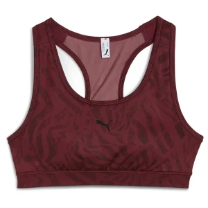 Puma Soutien-gorge De Sport 4keeps Padded Ribbon Stripe Print Ruby Shimmer / AW / 053341 / 0001 L