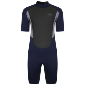 Typhoon Shorty à Manches Courtes Avec Fermeture éclair Dans Le Dos Storm 2.8 2 Mm Navy / Grey Marl S Homme