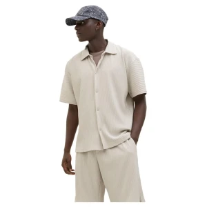 Jack & Jones Chemise à Manches Courtes Interlude Plisse Moonbeam S Homme