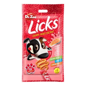Drzoo Comida Húmeda Para Perros De Salmón Licks 12x4x15g One Size
