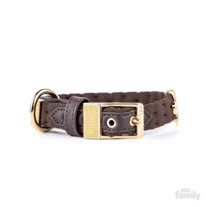 Myfamily Collier De Chien Milano Brown 27-31 x 1.6 cm