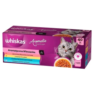 Whiskas Sachets Aromatiques Mélange De Saveurs Nourriture Humide Pour Chats 85g 40 Unités White / Grey One Size