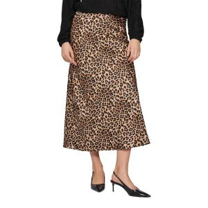 Vila Jupe Midi Ellette Caramel Café / Leopard 42 Femme