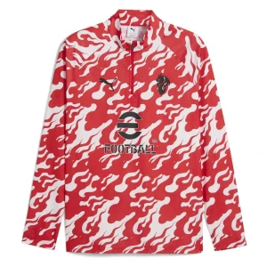 Sweat à Demi-zip Avant-match Ac Milan 25/26 PUMA White / For All Time Red M Homme